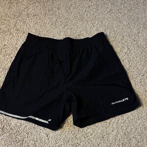 Alphalete Men’s Linerless Shorts 5” Inseam Black